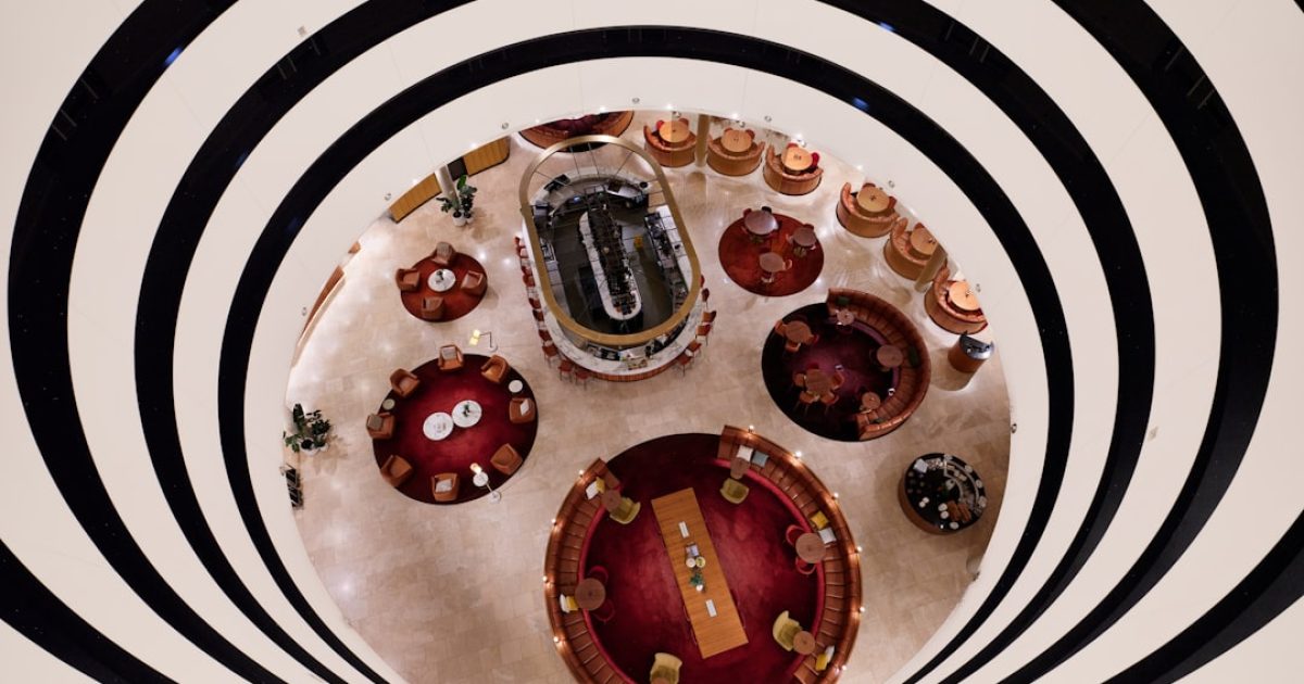 Hotel lobby and reception desk